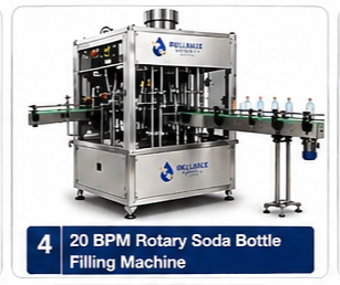 20 BPM Rotary Soda Bottle Filling Machine